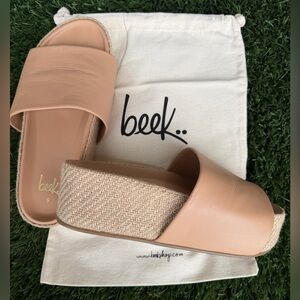 beek Albatross Leather Platform Sandals